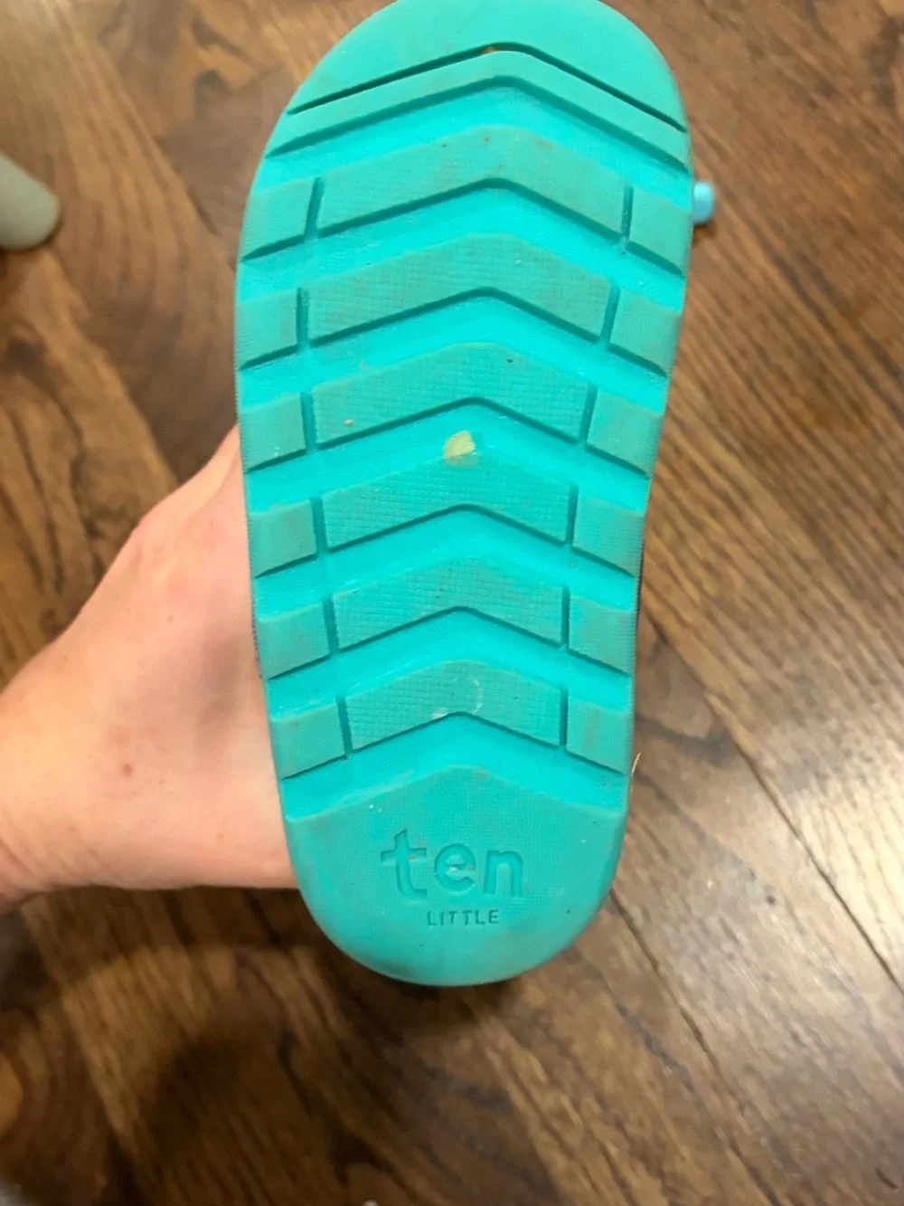 Ten Little Boys Waterproof Winter Boots - Navy with Teal Accents size 10